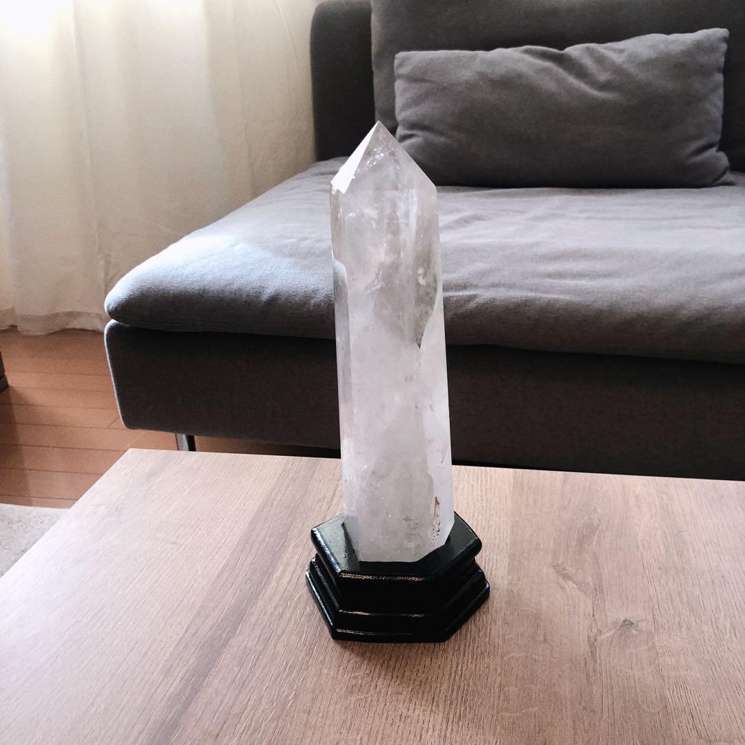 ガーデン水晶六角柱1.2kg特大《浄化・金運》