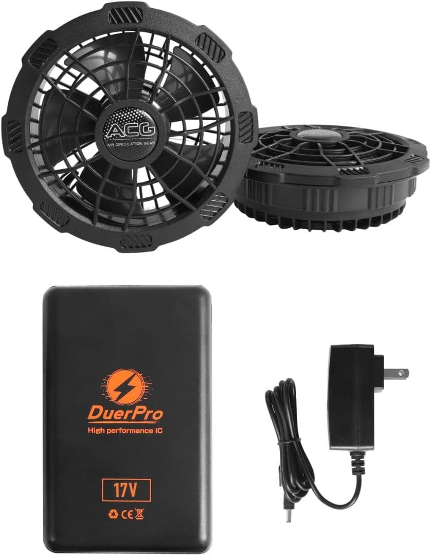 duerfusa 空調 ウェア 22000 mah 17 v ファン バッテリ