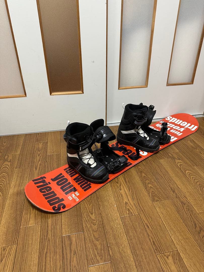 3セットSQL PALLETスノー ボード125cmビンディング付ブツ23cm