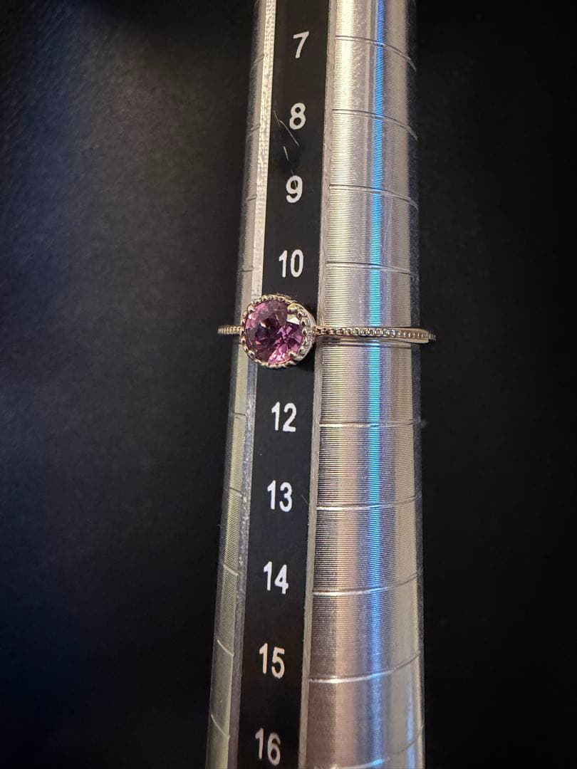 ピンクサファイアリング　0.473ct K10 ホワイトゴールド　11号