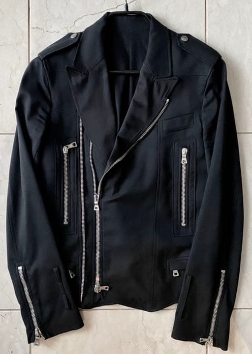 希少 Balmain バルマン サマーウール ライダーズジャケット