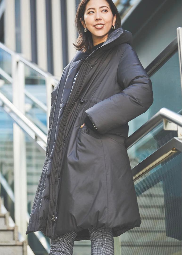 Theory セオリー☆限定 スタンドカラーロングダウンコート P ブラック