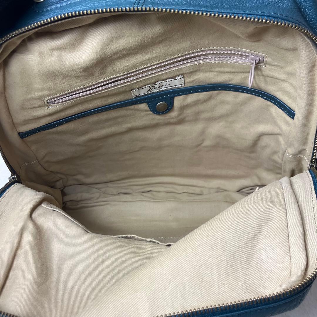 未使用級✨ダコタ ファレル シボ 山羊革 レザー A4可 ロゴ型押し