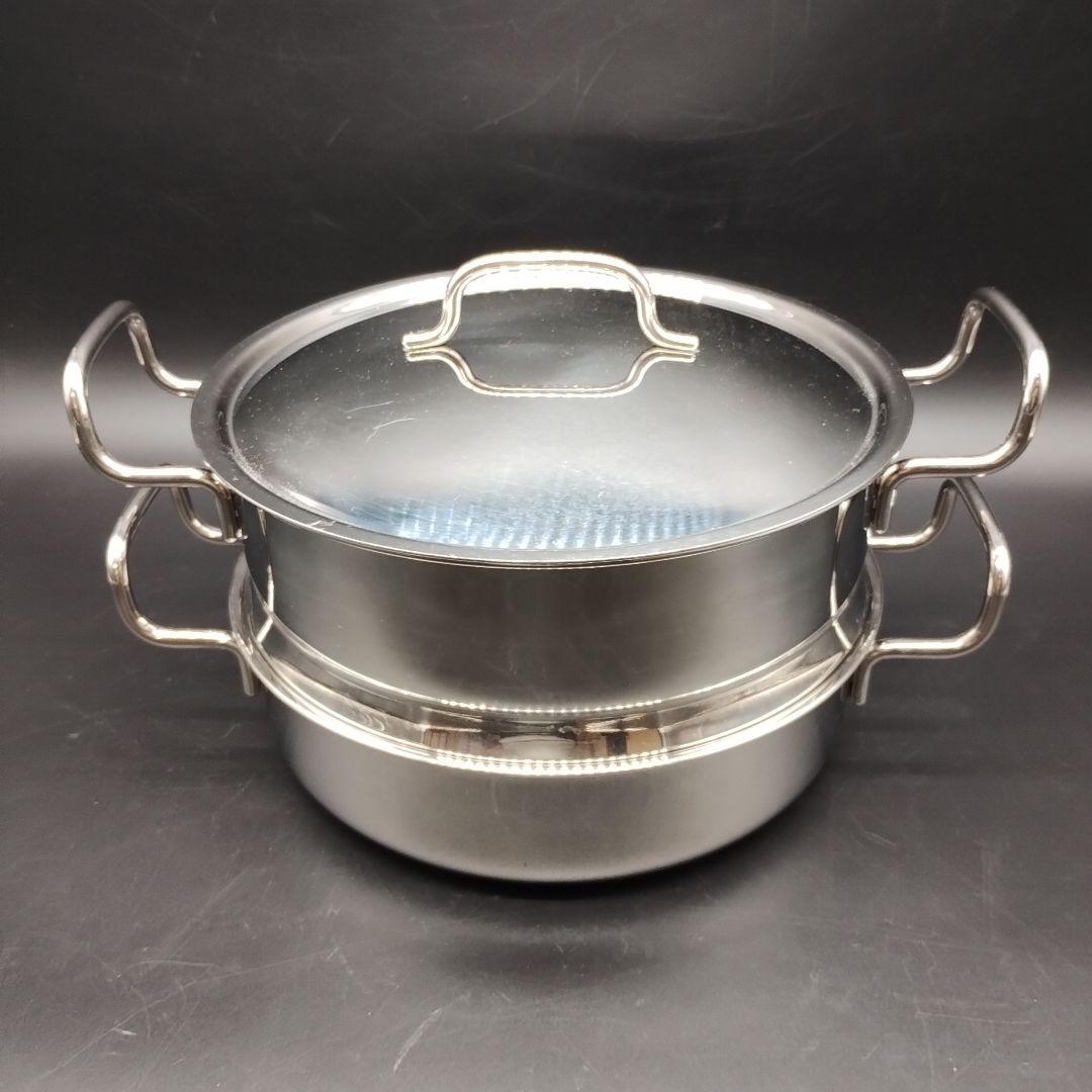 geo product 蒸し器付 両手鍋