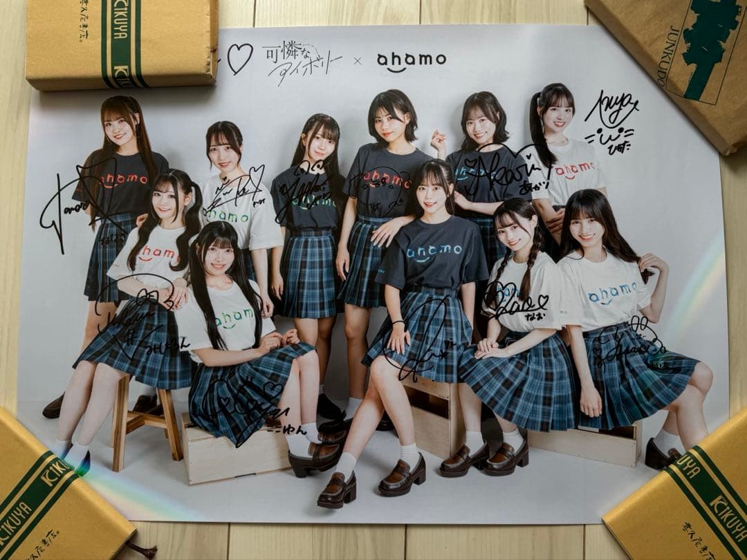 可憐なアイボリー　メンバー全員　直筆サイン入りA2 ポスター　限定品 超超超激レア】新しい学校のリーダーズ 全員直筆サイン入りポスター