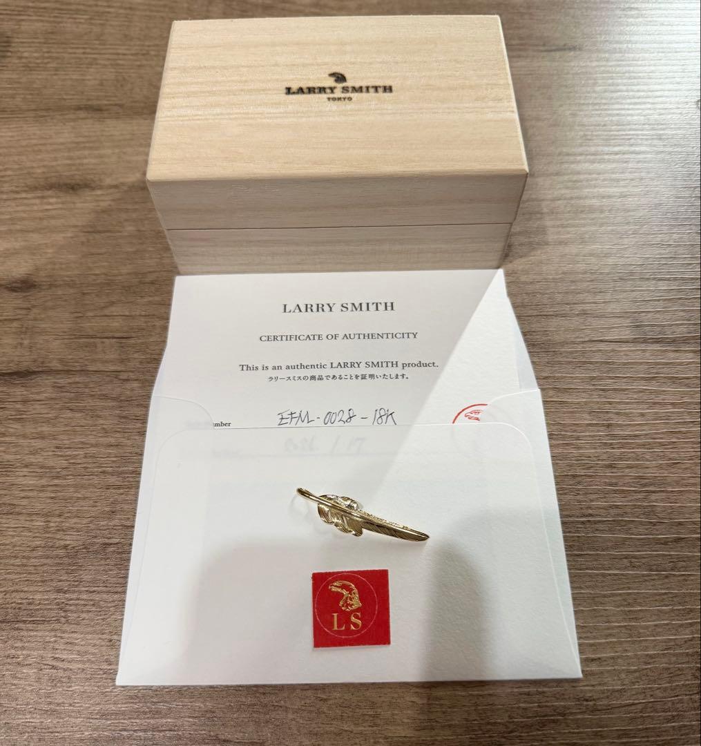 LARRY SMITH ラリースミス 18Kカゼキリフェザー (S) ビーズ×4 LARRY SMITH(ラリースミス) カゼキリフェザーネックレス EFNL-0030