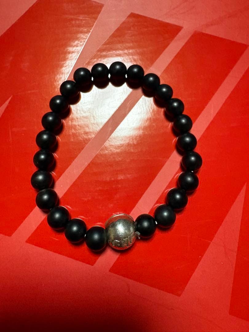 クロムハーツ オニキス8mm マットブラックコーラルビーズブレスレット