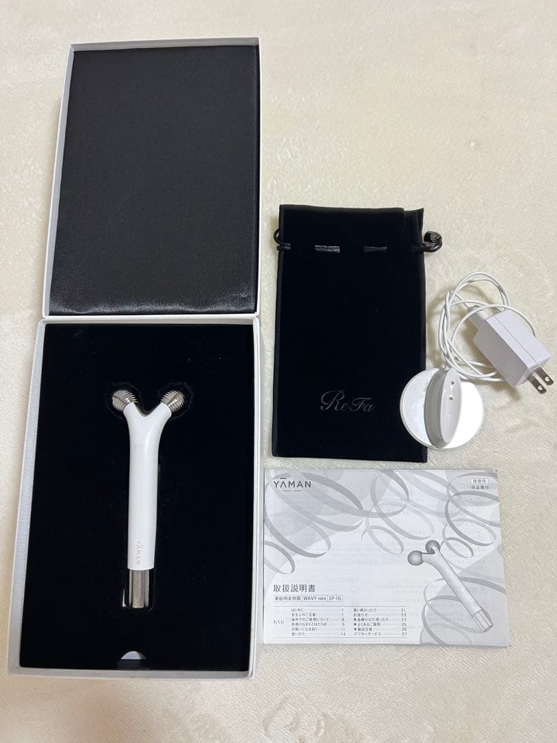 f*n様 ヤーマン 美顔器 WAVY mini EP-16W美顔ローラー箱付 充