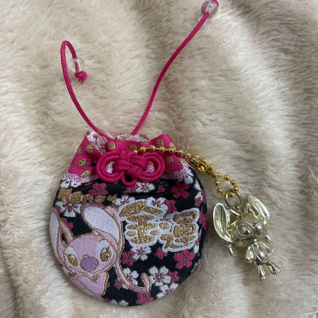 ディズニー スティッチ エンジェル キーホルダー お守り 平成レトロ