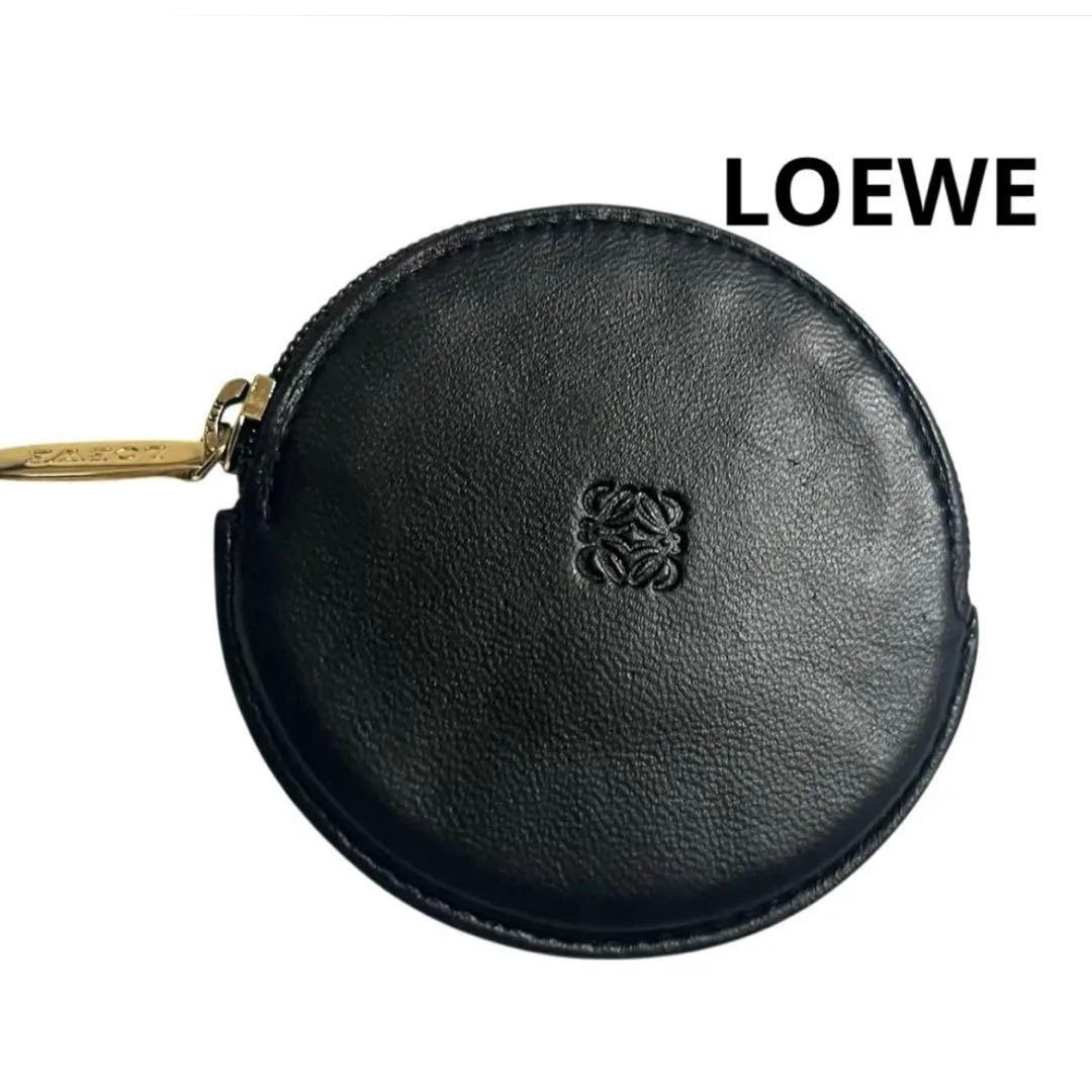 美品　ロエベ　ケース　小銭入れ　丸　ゴールド金具　財布　ウォレット