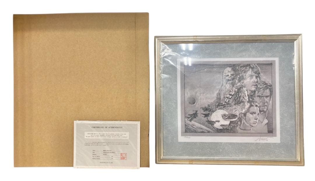 ★証明書・直筆サイン入★ドゥルー ストゥルーザン 絵画 スターウォーズ モノクロ
