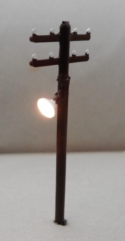 昭和レトロ調電柱街灯10本+基板セット／W0088SE(在6)