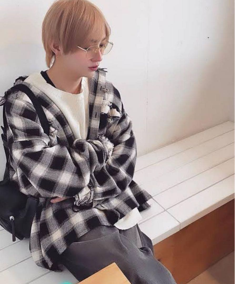 ミハラヤスヒロ Partly Damaged Shirts チェックシャツ 44 - メルカリ