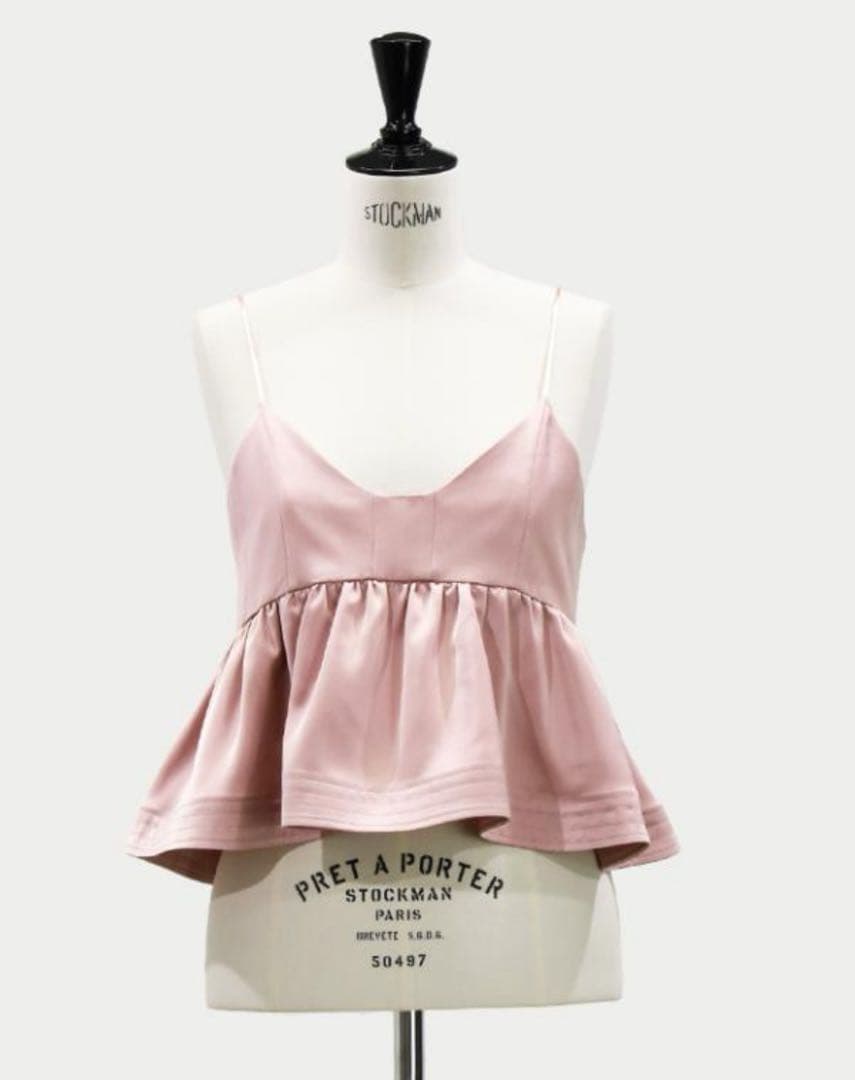 超美品【machatt】ピンクサテンキャミソール