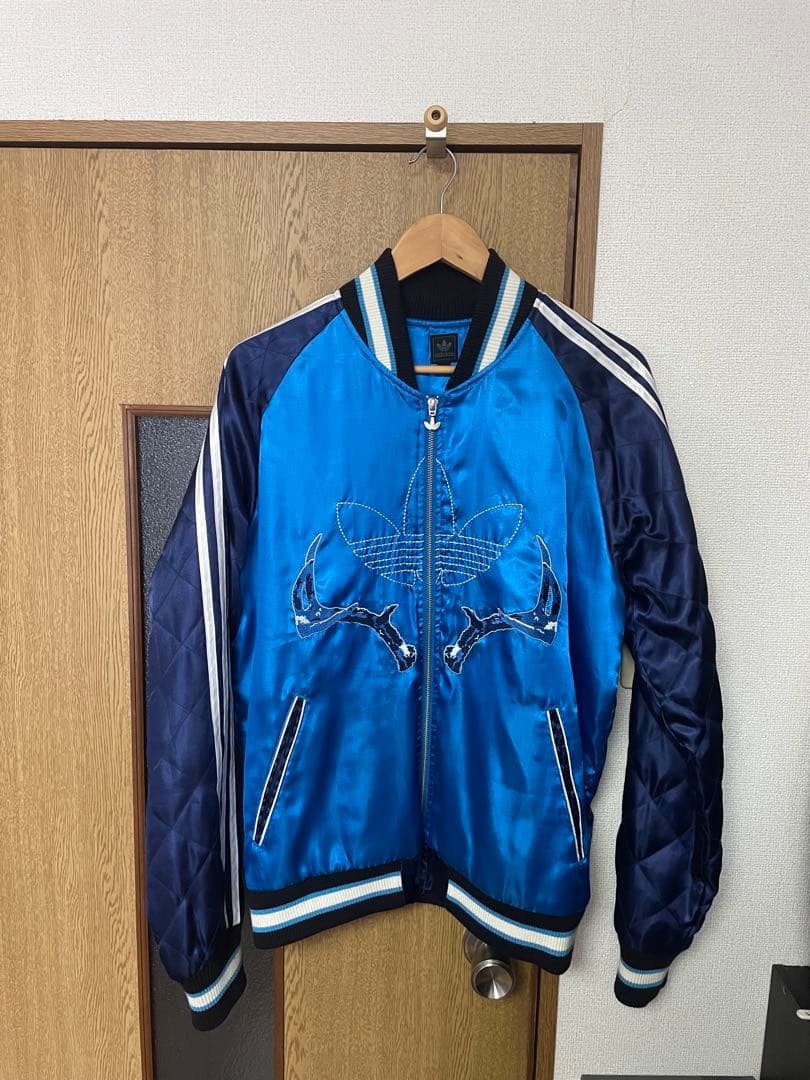 【レア】adidas スカルボーン　スカジャン Oサイズ