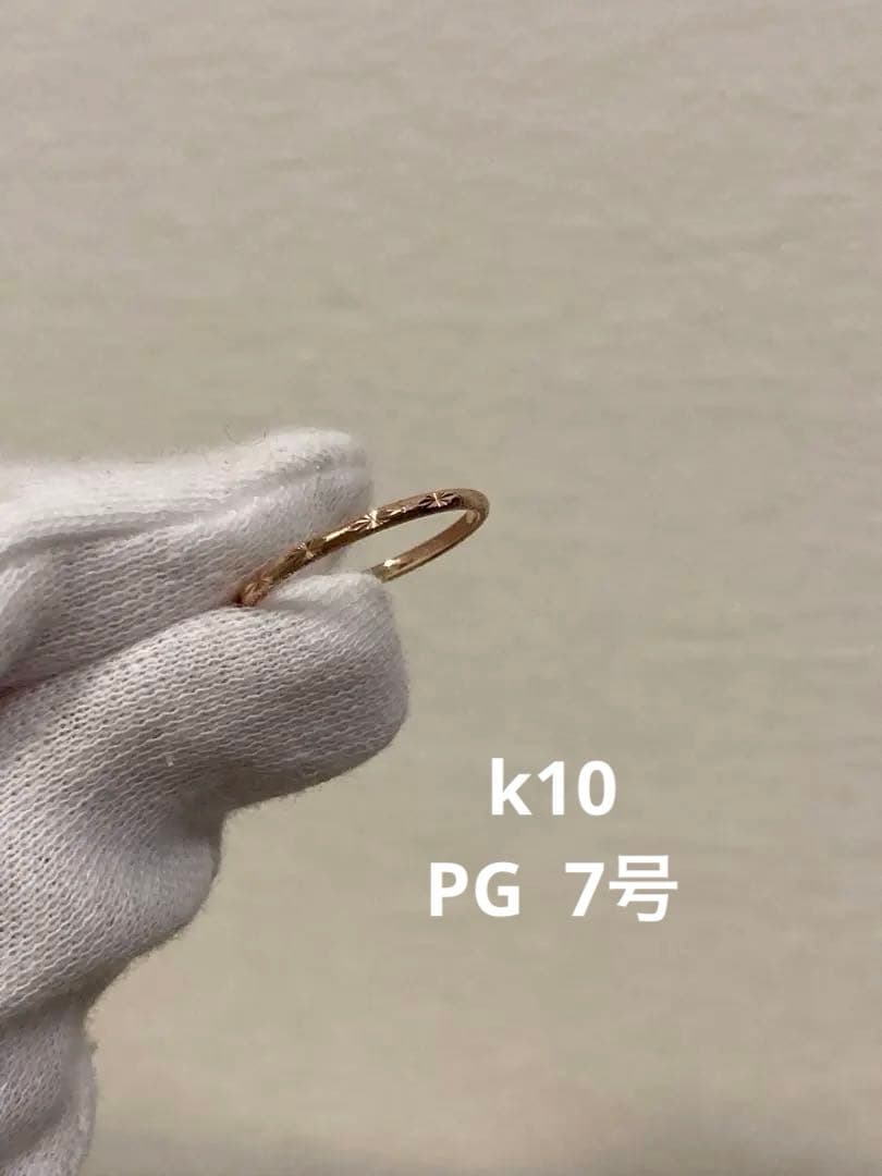 ete k10 ピンクゴールド クレールカットリング - メルカリ