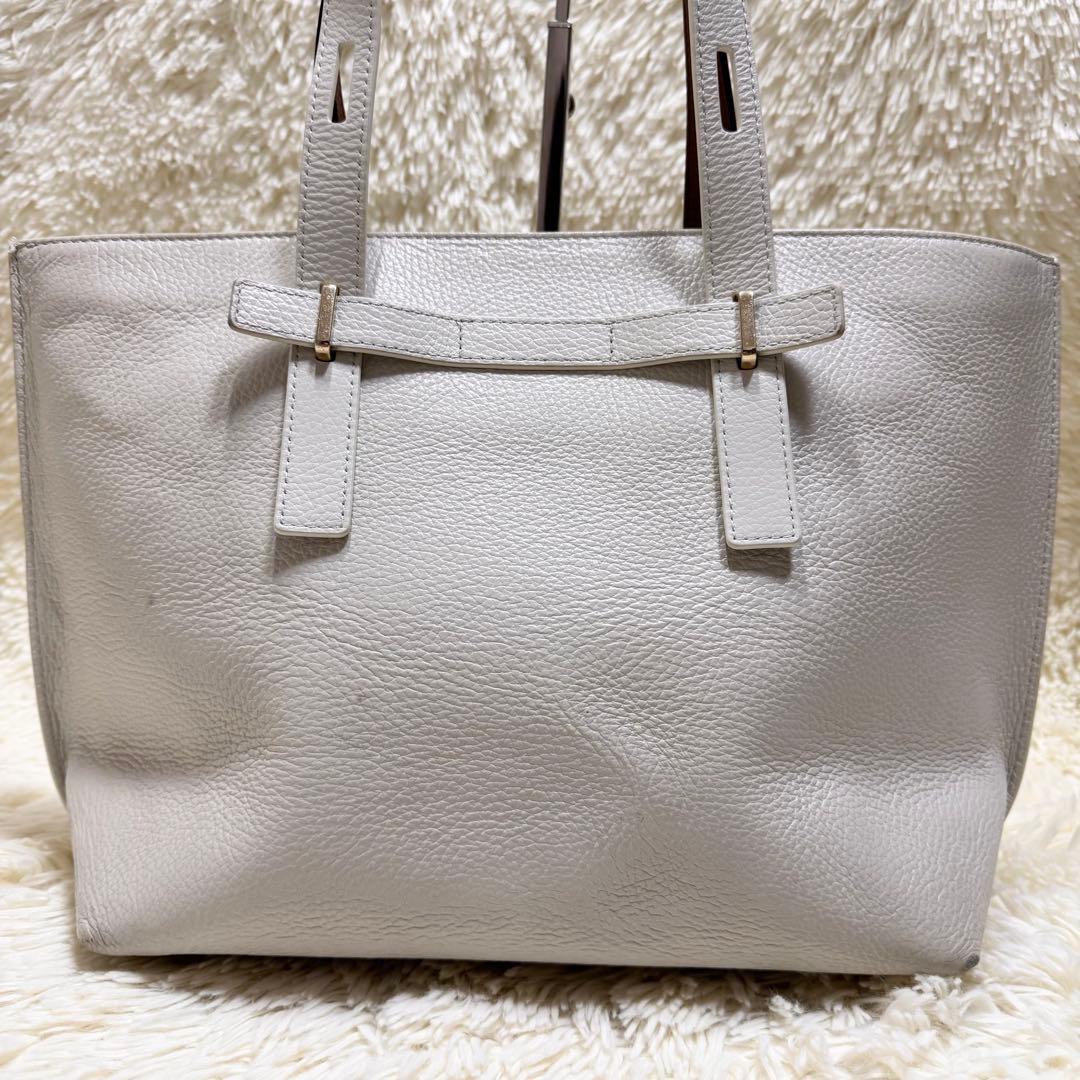 フルラ ジョーヴェ トートーバッグ ビジネス ホワイト シボ革 大容量