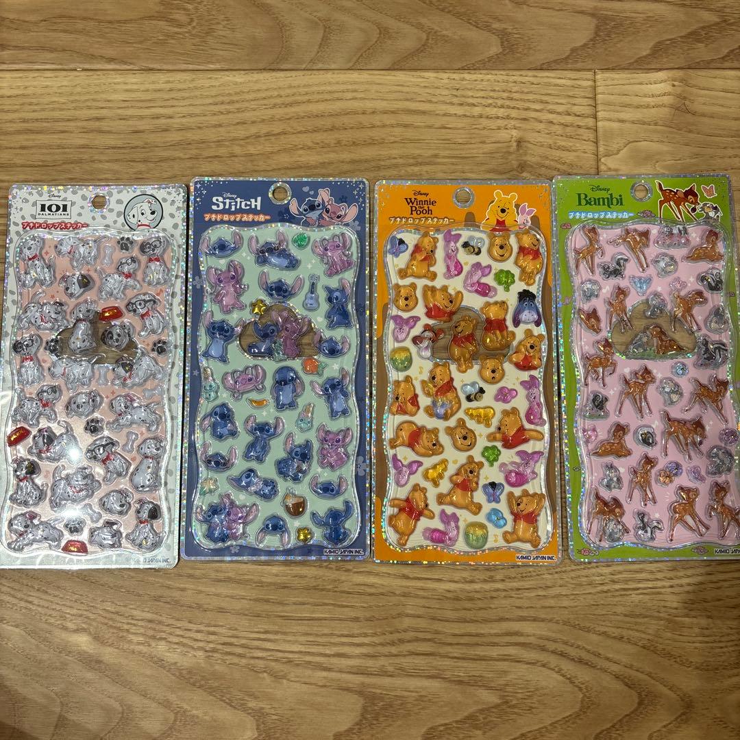 正規品 】新作 プチドロップステッカー プチドロ ディズニー 4枚セット