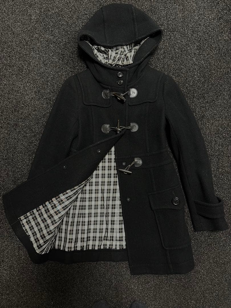 Burberry Blue Label ブラック ダッフルコート