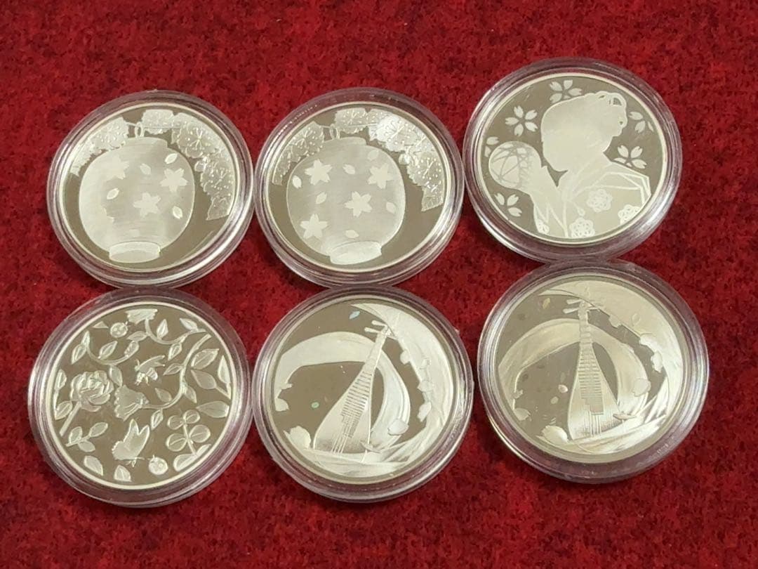 桜の通り抜け プルーフ貨幣セット内の銀メダル 24枚セット