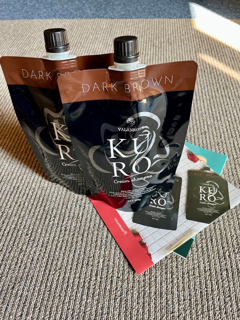 【新品未開封】バランローズKURO クリームシャンプー ダークブラウン 400g
