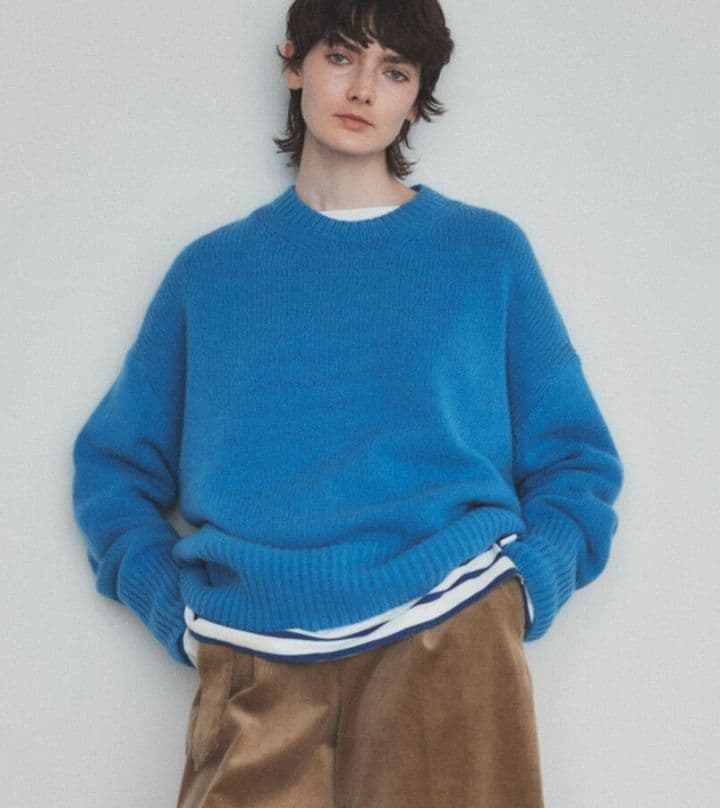 GALERIE VIE　ファインウール クルーネックプルオーバー