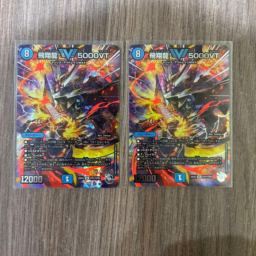 デュエマ　飛翔龍　5000vt 超銀トレジャー　2枚セット 飛翔龍5000vt 超銀トレジャー - メルカリ