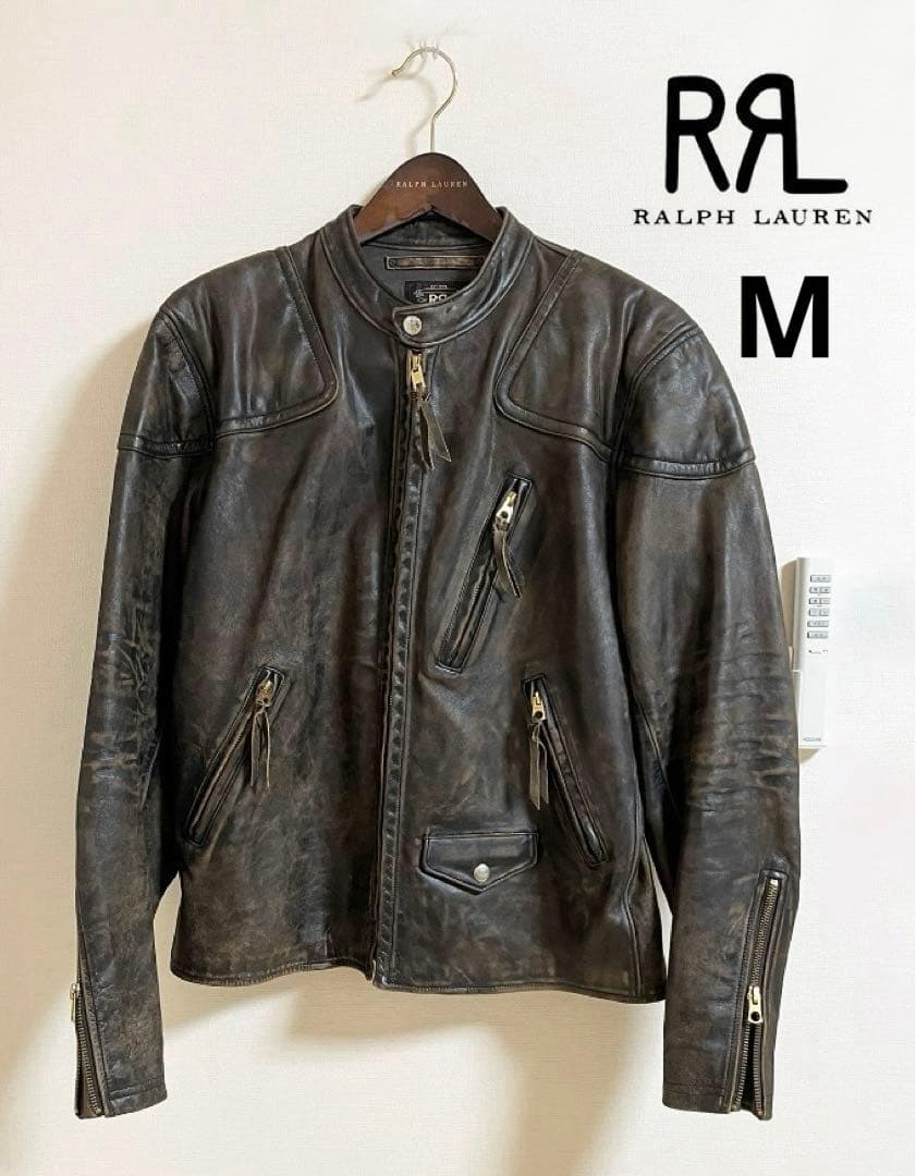 RRL スリム フィット レザー モト ジャケット M - メルカリ