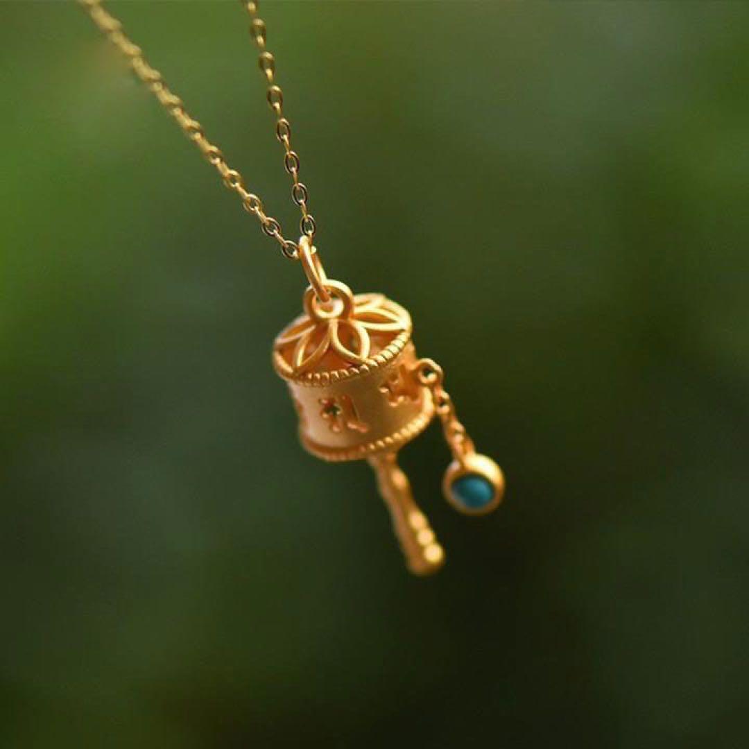 チベット 仏教 ネパール ジュエリー マニ車 ネックレス お守り 開運