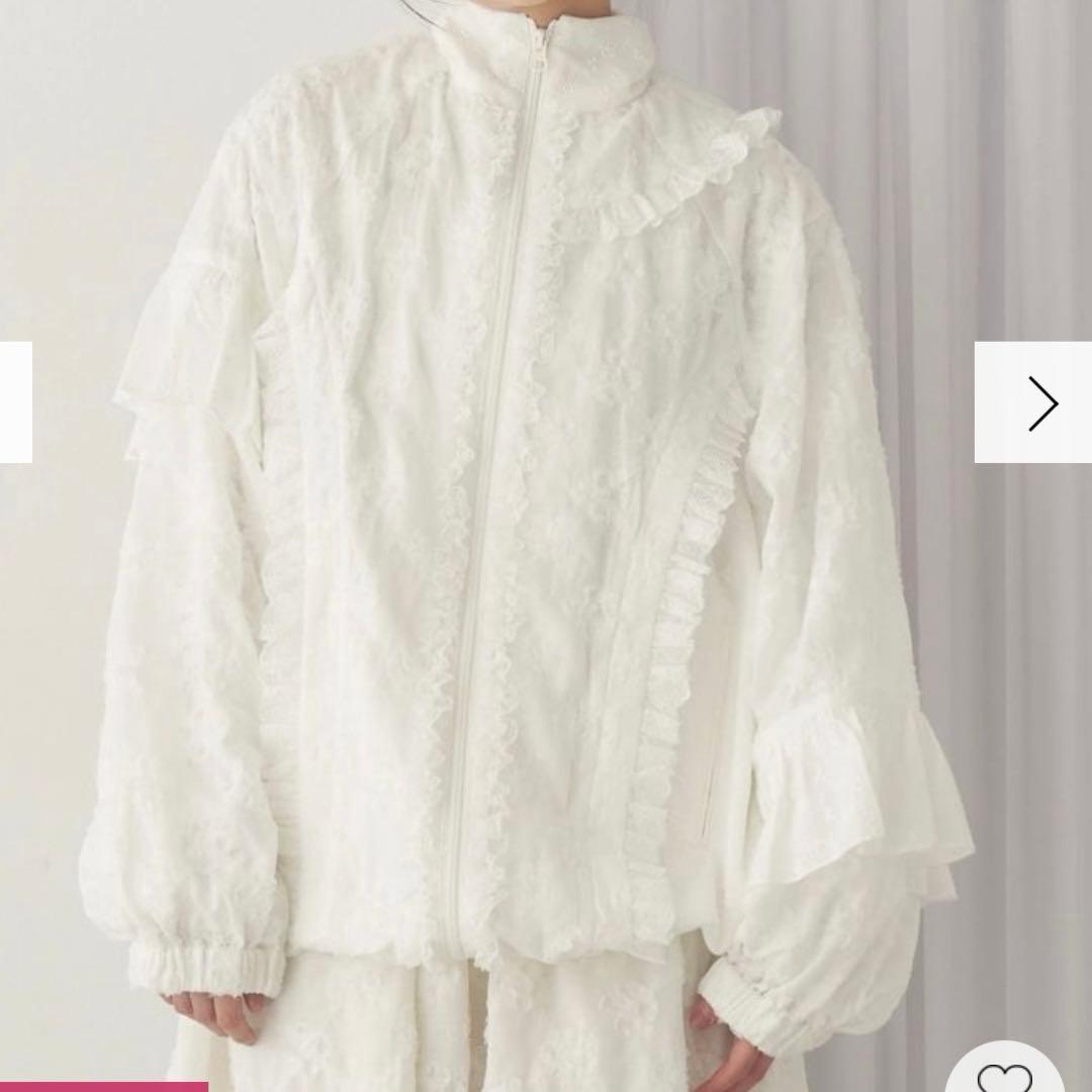 merry jenny flower frill laceブルゾン