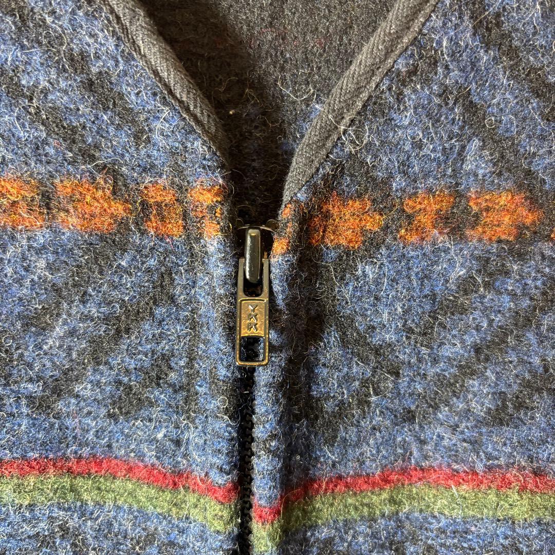 L.L.Bean エルエルビーン　ウールベスト　総柄　M アメリカ製