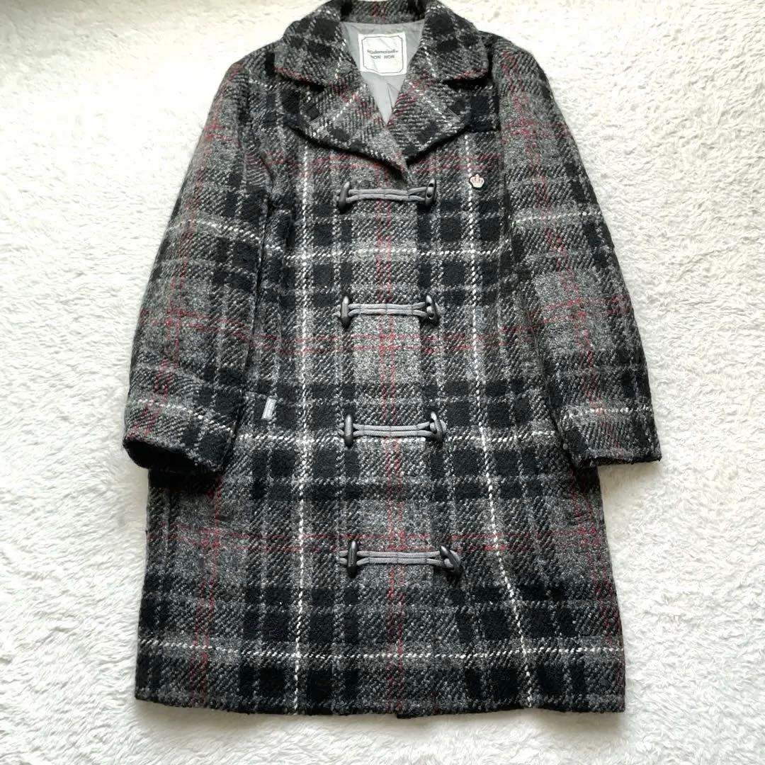 h*す様 マドモアゼルノンノン　ツイードダッフル　モノトーン　赤　テーラード襟