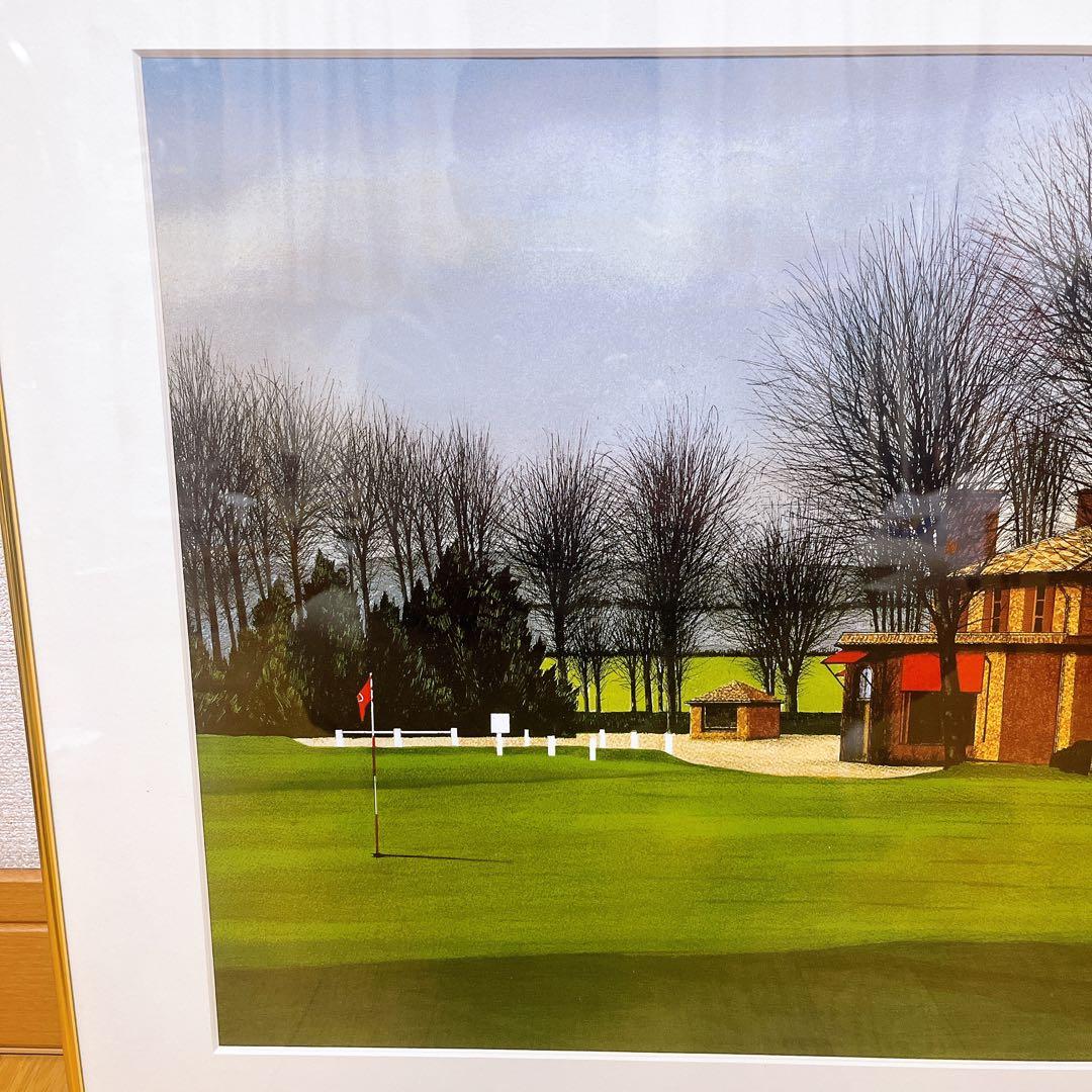 希少 ジャック デペルト アートポスター ゴルフ場 印刷 額付き - メルカリ
