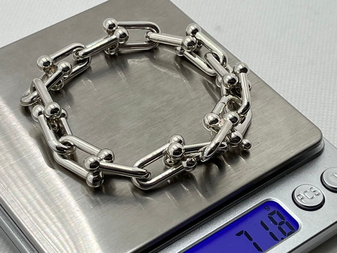g957 希少ティファニー ハードウェア ラージ リンク ブレスレット 16