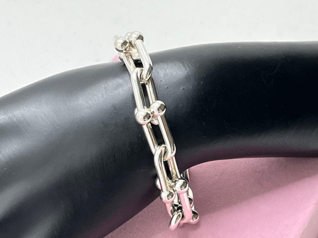 g957 希少ティファニー ハードウェア ラージ リンク ブレスレット 16