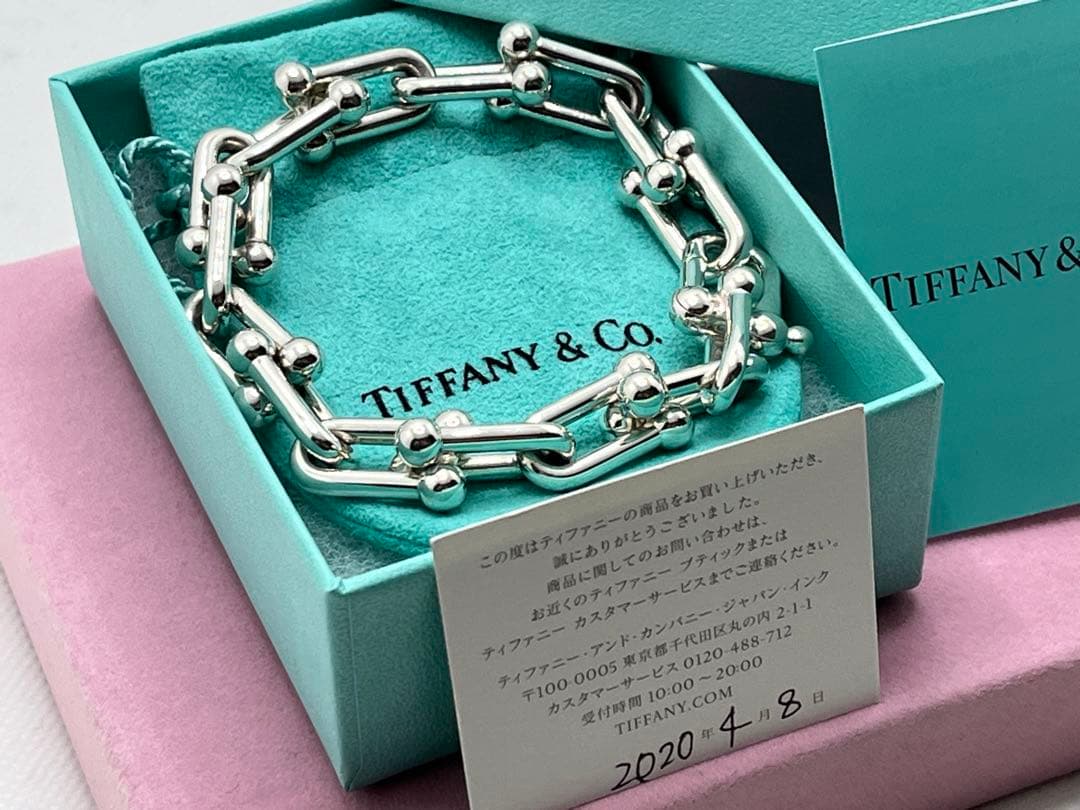 g957 希少ティファニー ハードウェア ラージ リンク ブレスレット 16