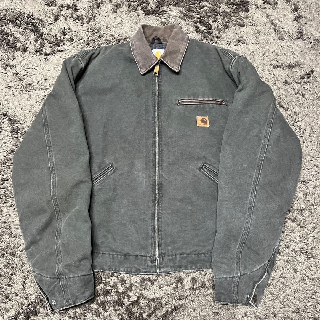 USA製 Carhartt デトロイトジャケット モスグリーン J97 MOS - メルカリ