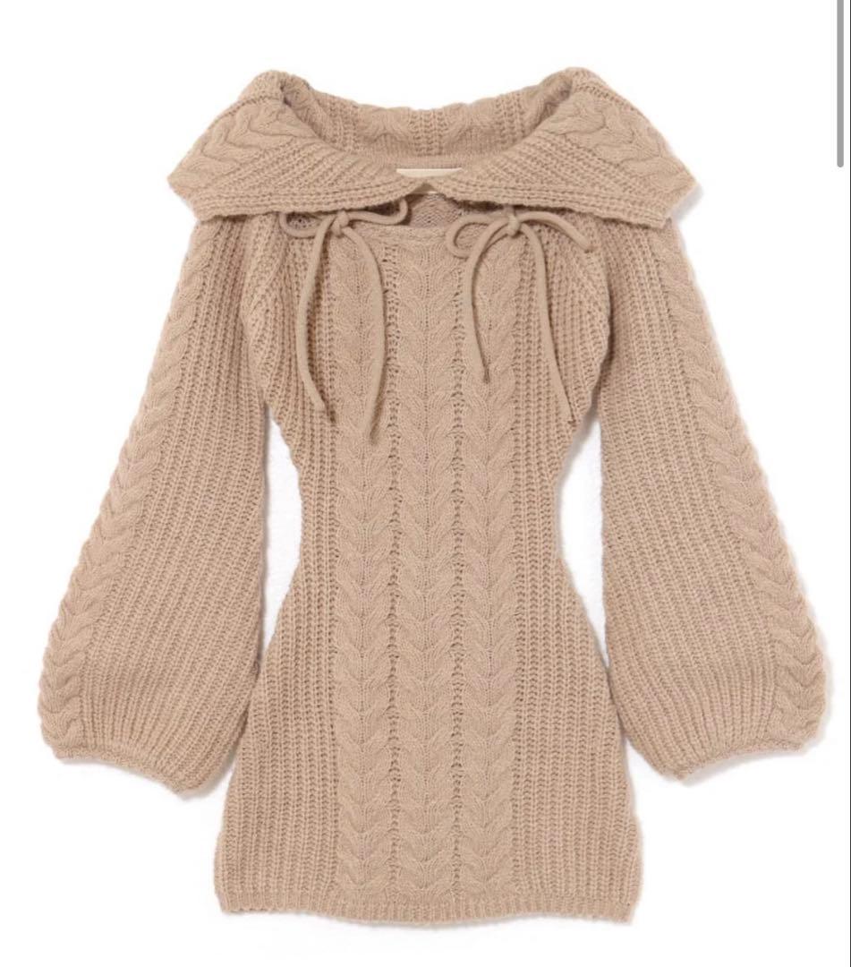 andmary Aura cable knit tops リボンケーブルニット Aura cable knit tops andmary - メルカリ