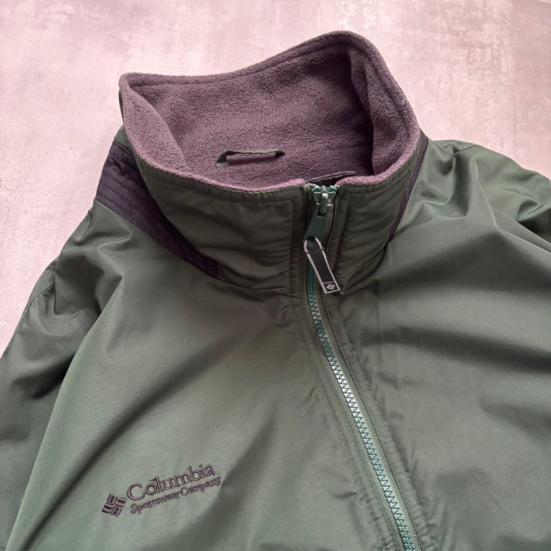 00s コロンビア Colombia ナイロンジャケット シェルドシンチラ型 緑