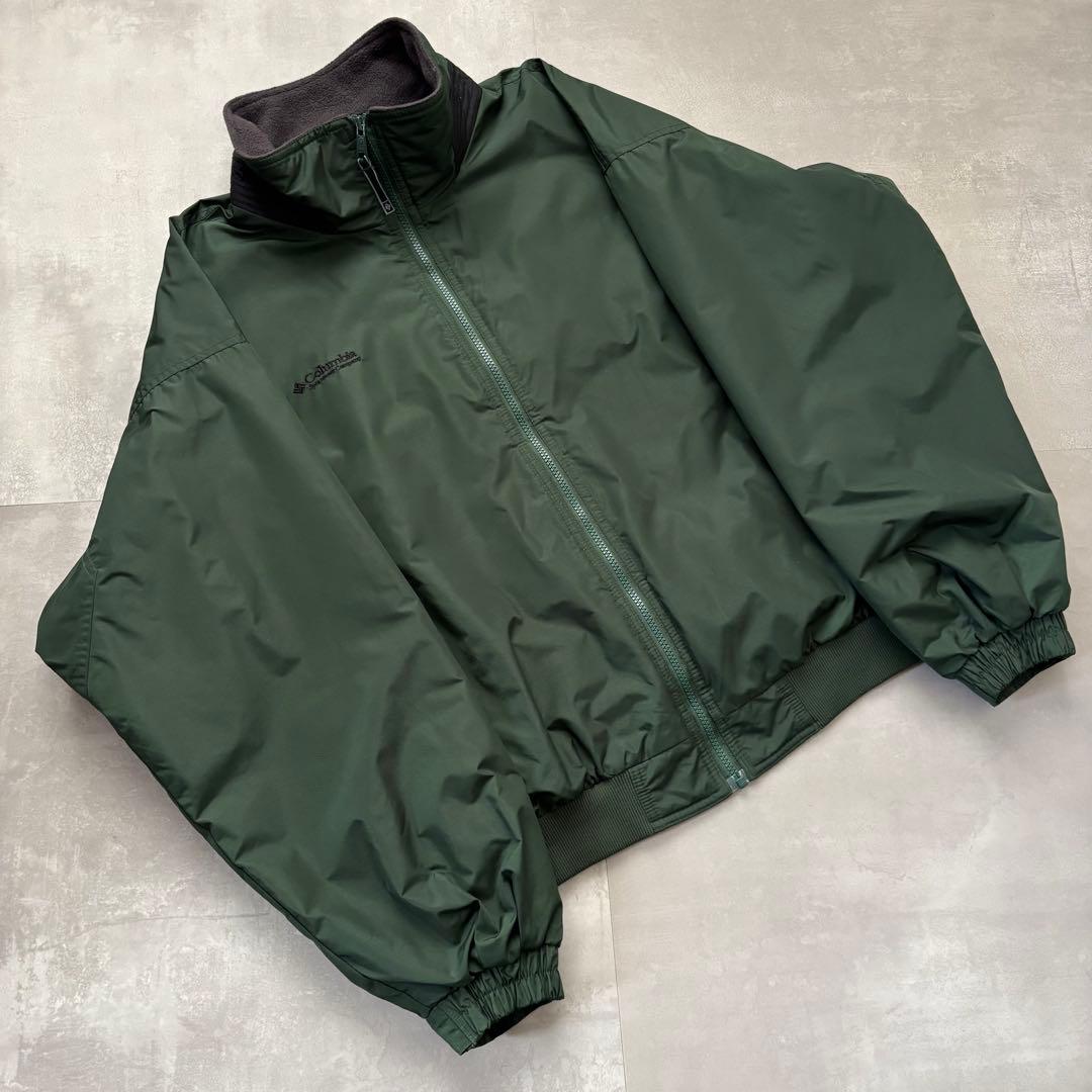 00s コロンビア Colombia ナイロンジャケット シェルドシンチラ型 緑
