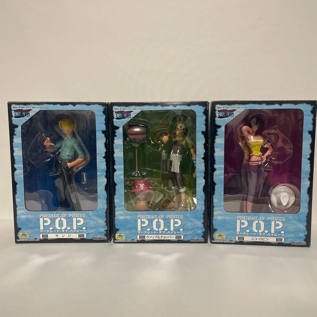 ワンピースフィギュアPOP初期　サンジ•ウソップ＆チョッパー•ロビン　開封品3点