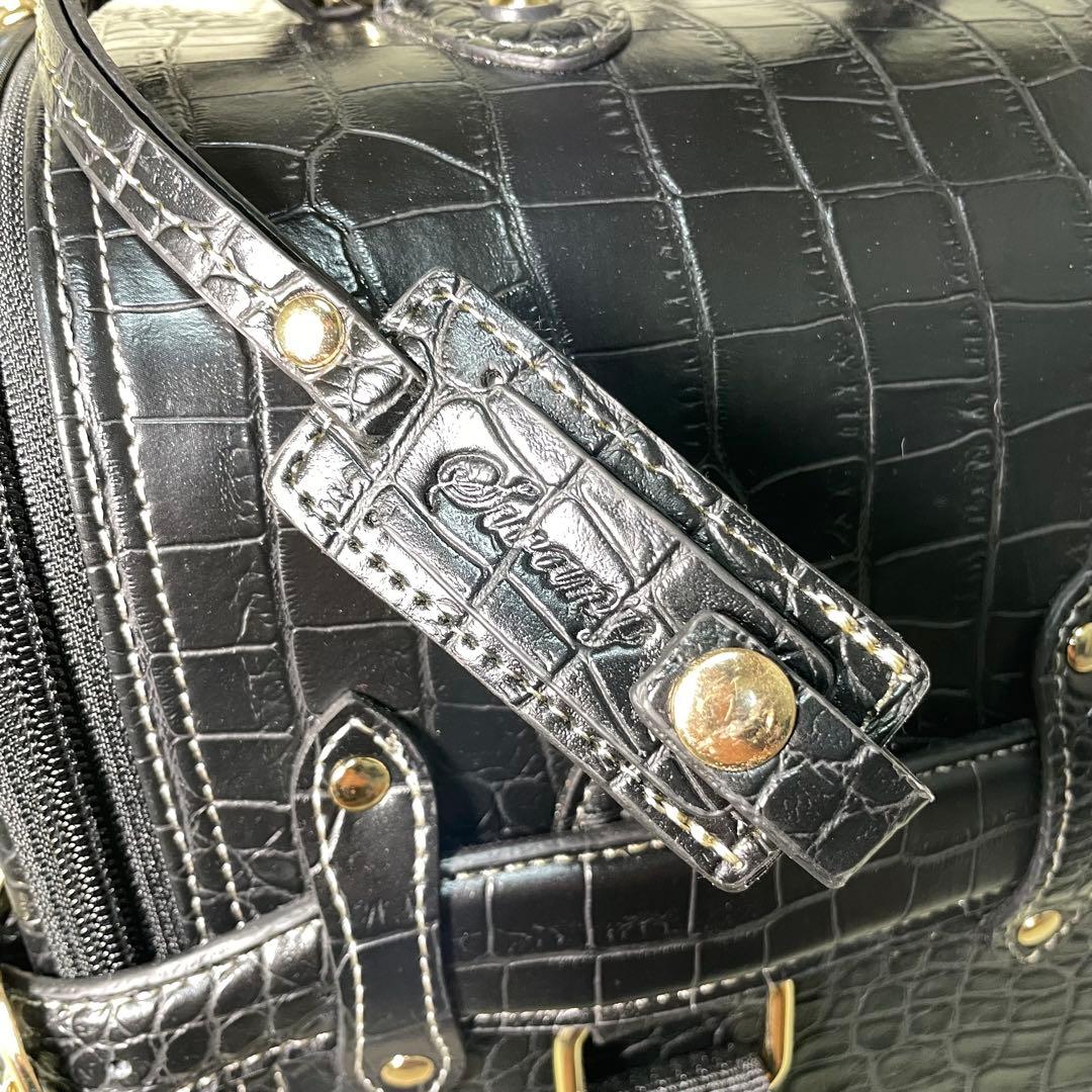 SWANY スワニー クロコ型押し キャリー ブラック - メルカリ