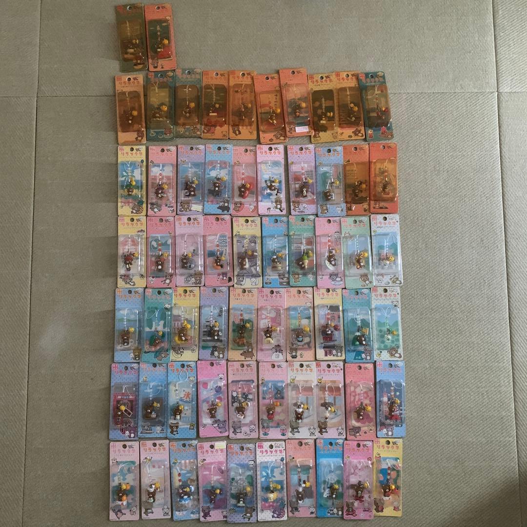 リラックマ ご当地ストラップ 62個