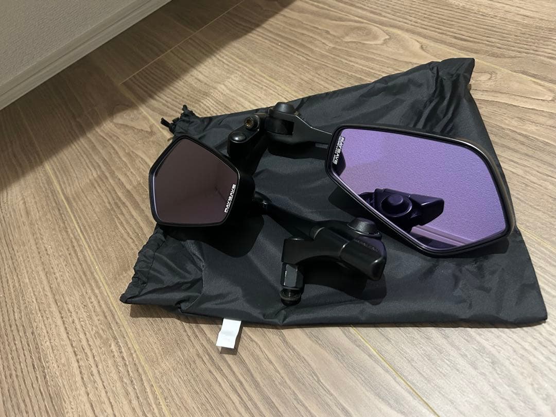 シャークミラー3 レイセーブ ブラックTANAXタナックス防鏡「RAYSAVE」 タナックス TANAX バイクミラー ナポレオン シャークミラー7 ブラック