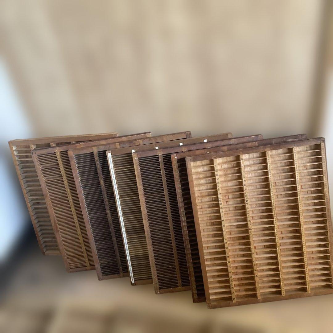 ゲリラセット】活版印刷所から出た木のもの 色々 50個くらい-4【活版