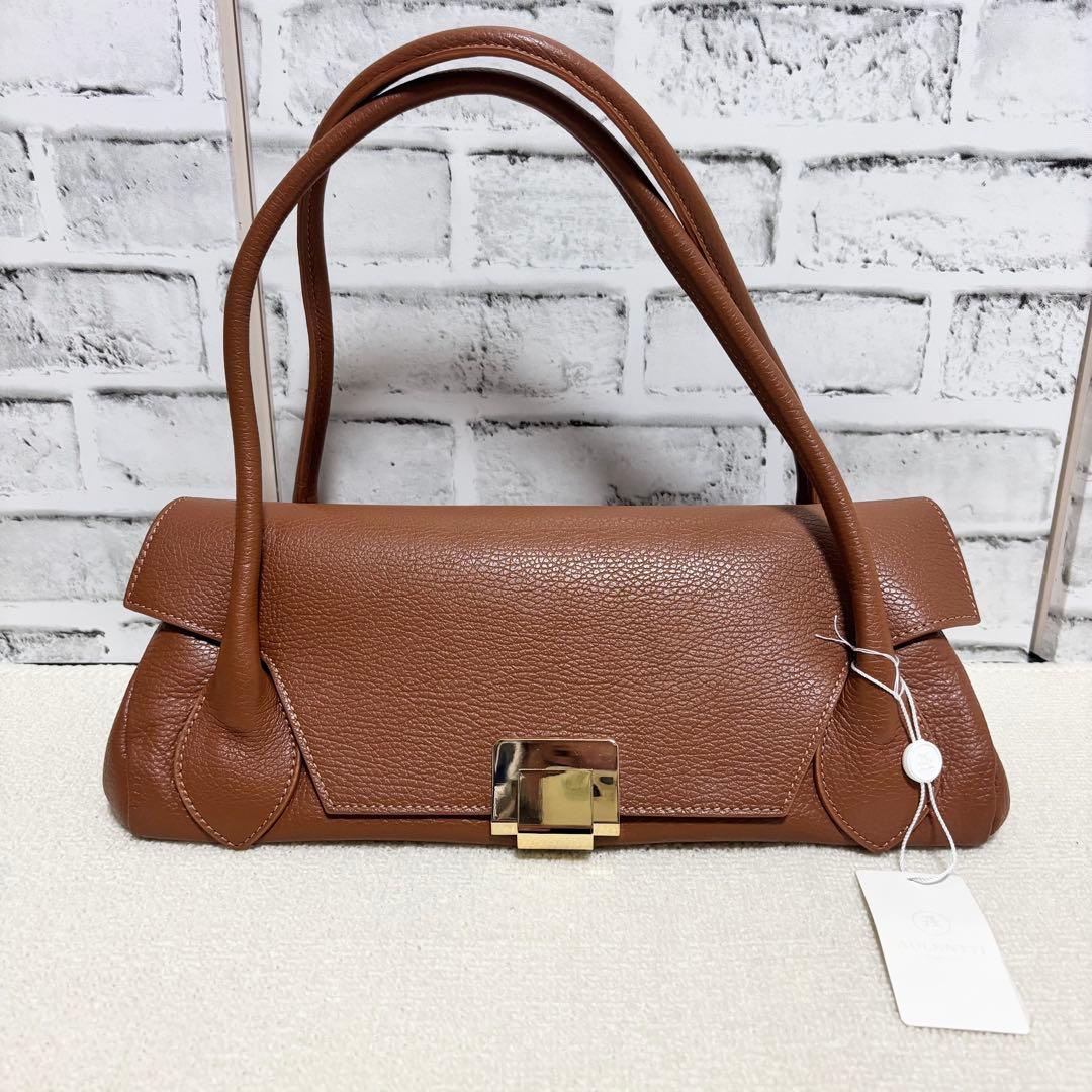 AULENTTI オウレンティ ハンドバッグ 2WAY ショルダーバッグ 茶色