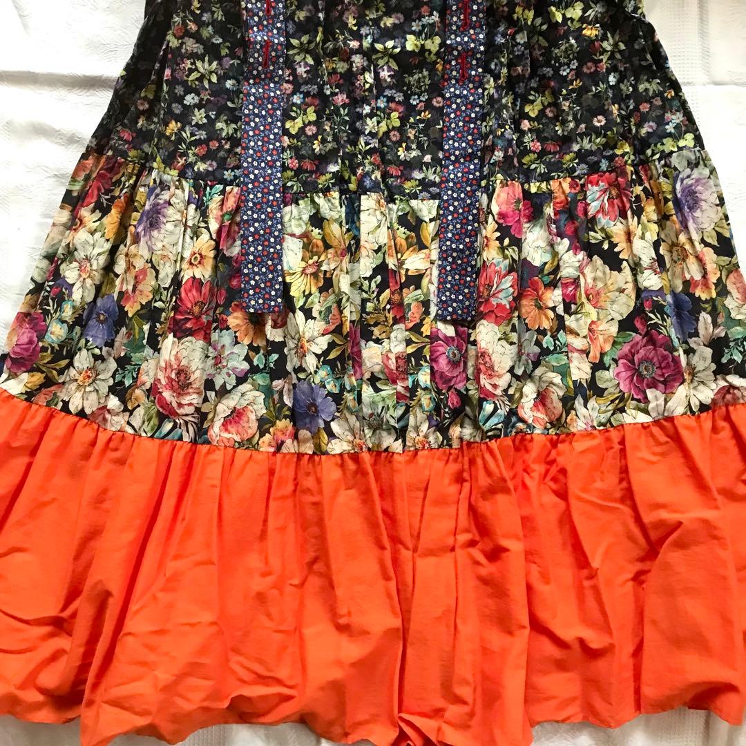 Cocco 夢ポケット付き ティアードスカート Composition-a M109629858