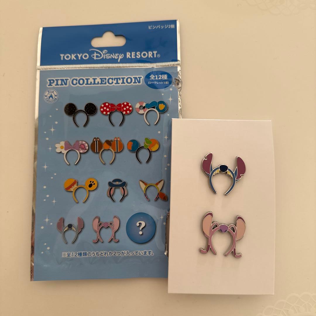 東京ディズニーリゾート スティッチ エンジェピンバッジ 2個セット