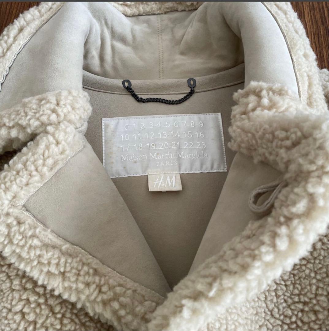 マルジェラ× コラボ　ムートンジャケット M Maison Margiela メゾンマルジェラ ワックスド シアリングジャケット