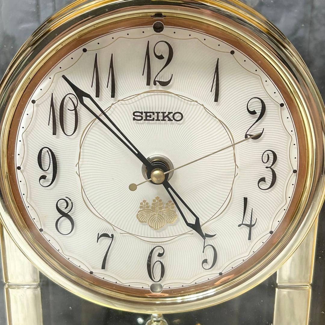 SEIKO セイコー 置時計 HW926G 蛇紋石 内閣総理大臣贈呈 電波時計